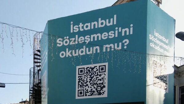 Beşiktaş Belediyesi İstanbul Sözleşmesi bilboard - Sputnik Türkiye