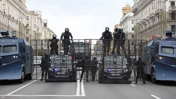 Belarus, protesto, polis,  - Sputnik Türkiye