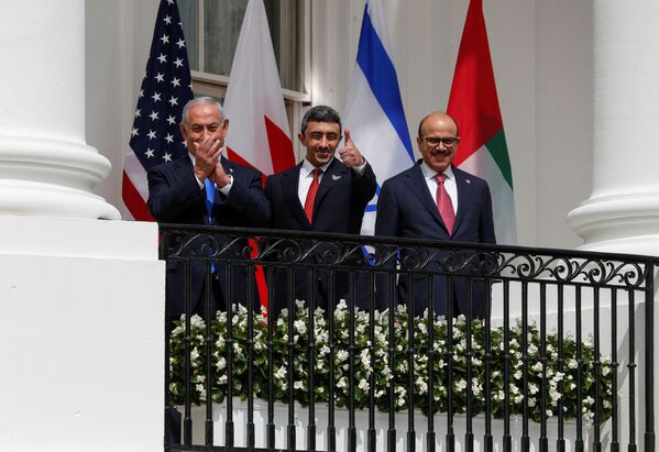  Beyaz Saray'da İsrail-BAE-Bahreyn normalleşme anlaşmaları imza töreni - Sputnik Türkiye