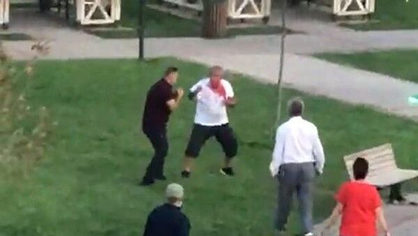 Bursa’nın Mustafakemalpaşa ilçesindeki bir parkta çocukların çimlere basması üzerine başlayan tartışma kavgaya dönüştü - Sputnik Türkiye