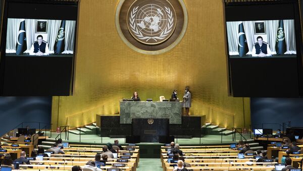 Pakistan Başbakanı İmran Han'ın BM Genel Kurulu konuşması - Sputnik Türkiye