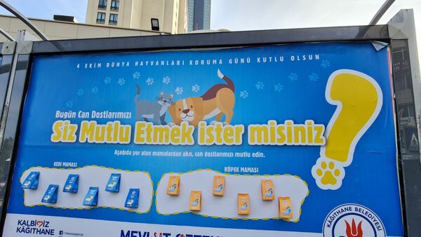 Kağıthane’de billboardlarda reklam yerine mama - Sputnik Türkiye