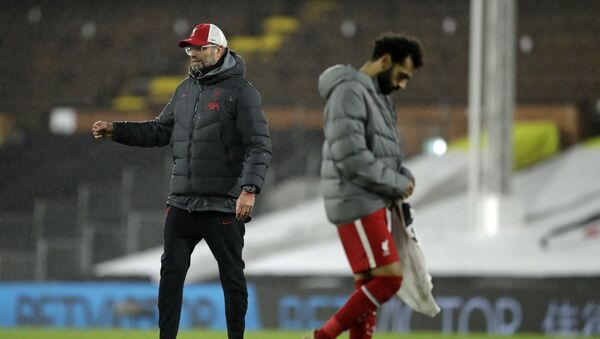 Liverpool Teknik Direktörü Jürgen Klopp ve Muhammed Salah - Sputnik Türkiye