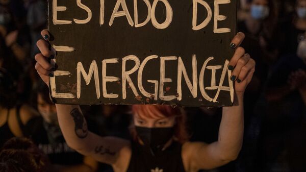 Porto Riko - kadına yönelik şiddet - protesto - Sputnik Türkiye