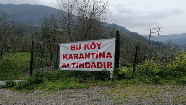 Köy karantina, karantina yazısı, Kastamonu köy,  - Sputnik Türkiye