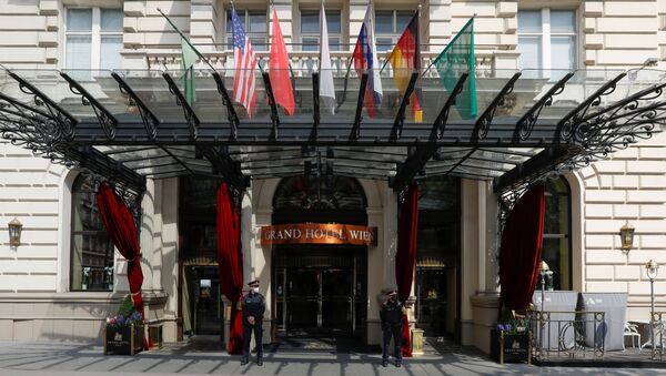 İran ile nükleer anlaşmanın canlandırılması görüşmelerinin yürütüldüğü Avusturya başkenti Viyana'daki Grand Hotel - Sputnik Türkiye