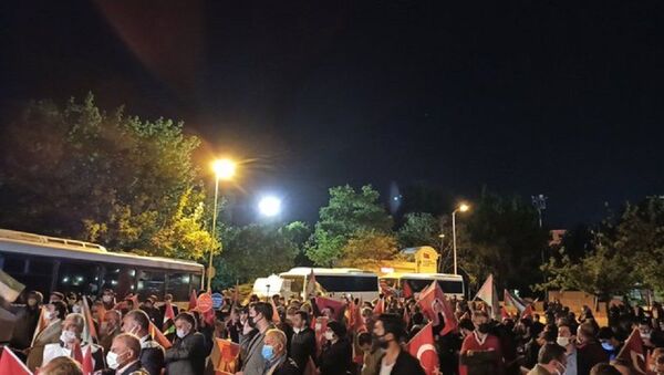 İsrail'in Mescid-i Aksa'ya yönelik müdahalesi Ankara'da protesto ediliyor - Sputnik Türkiye