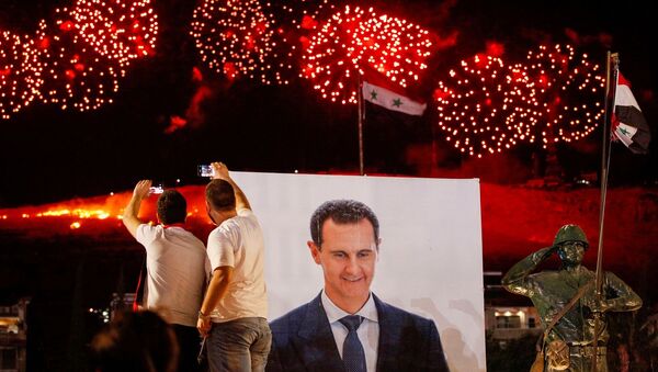 Suriye - Beşar Esad - seçim - kutlama - Sputnik Türkiye