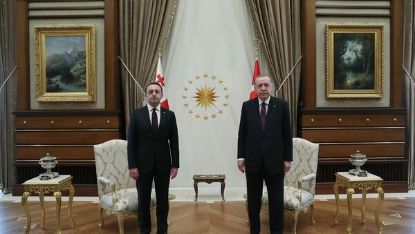 Cumhurbaşkanı Recep Tayyip Erdoğan, Gürcistan Başbakanı Irakli Garibashvili - Sputnik Türkiye