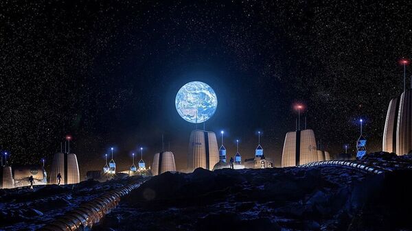 Avrupa Uzay Ajansı, gelecekte Ay'da kurulması planlanan ilk kolonilerin nasıl olacağını gösteren gerçekçi bir kısa filmi Venedik Bienali'de yayınladı. - Sputnik Türkiye