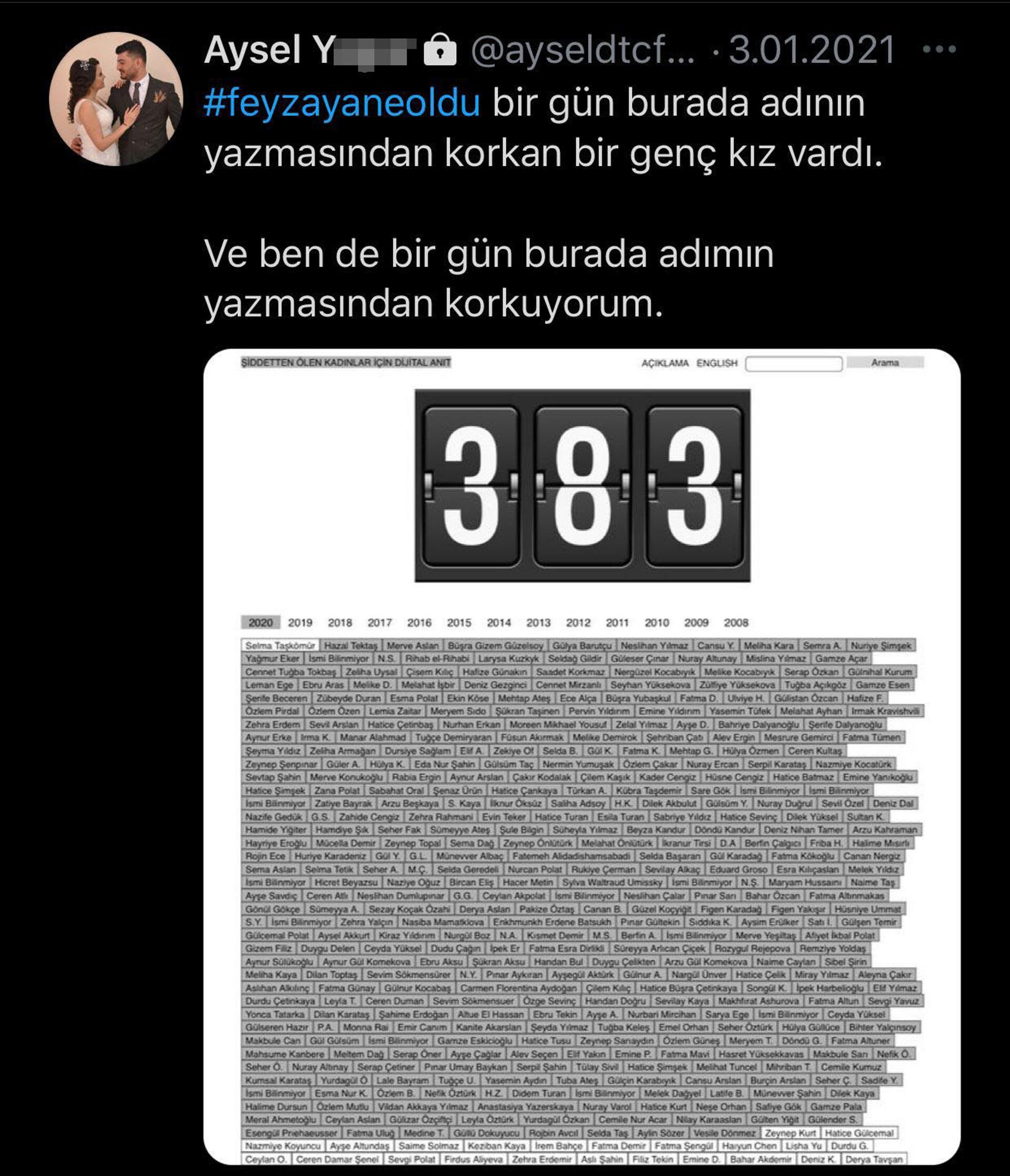 Eşi tarafından öldürülen Aysel Y.'nin sosyal medya paylaşımı - Sputnik Türkiye, 1920, 10.08.2021