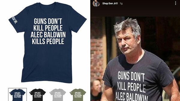 Donald Trump’ın oğlu, Baldwin’in olayıyla ilgili tişörtleri satmaya başladı - Sputnik Türkiye