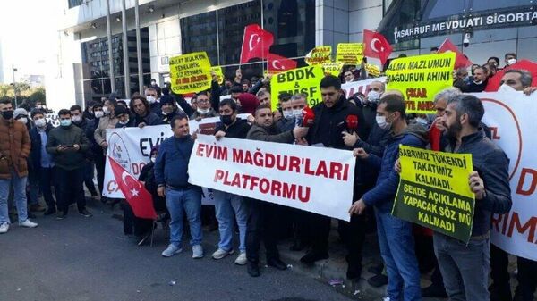 'Evim' mağdurları TMSF önünde eylem yaptı - Sputnik Türkiye