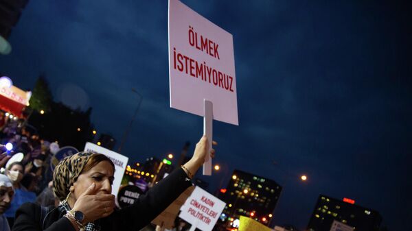 Şiddetle Mücadele Ağı, kadın cinayetleri, eylem, protesto - Sputnik Türkiye