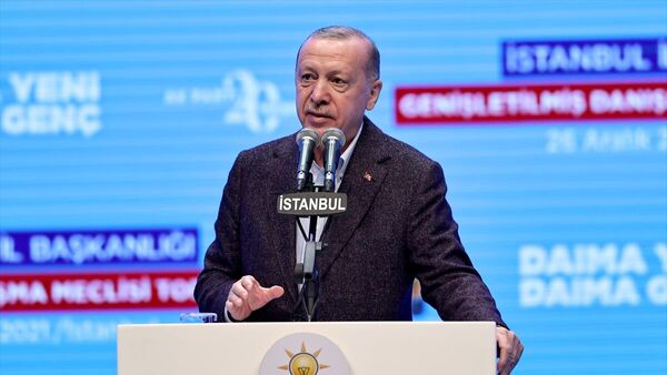 Cumhurbaşkanı Erdoğan, AK Parti İstanbul Genişletilmiş İl Danışma Meclisi Toplantısı'nda konuştu. - Sputnik Türkiye