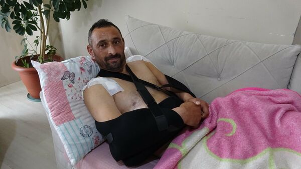 Tokat'ta domuz saldırısından yaralı olarak kurtulan Osman Demirsoy - Sputnik Türkiye