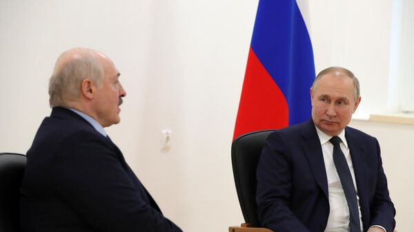 Belarus Devlet Başkanı Aleksandr Lukaşenko - Rusya Devlet Başkanı Vladimir Putin - Sputnik Türkiye