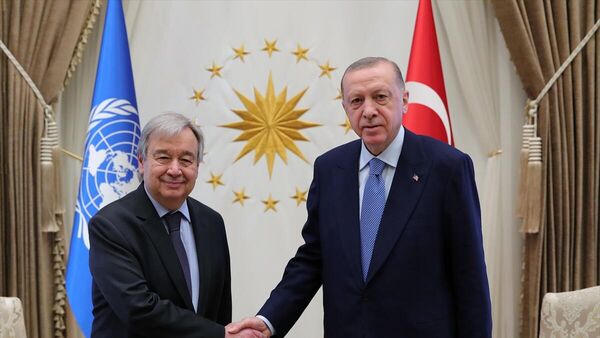 Cumhurbaşkanı Erdoğan, BM Genel Sekreteri Guterres'i kabul etti - Sputnik Türkiye