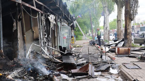 Donetsk'te bombardıman - Sputnik Türkiye