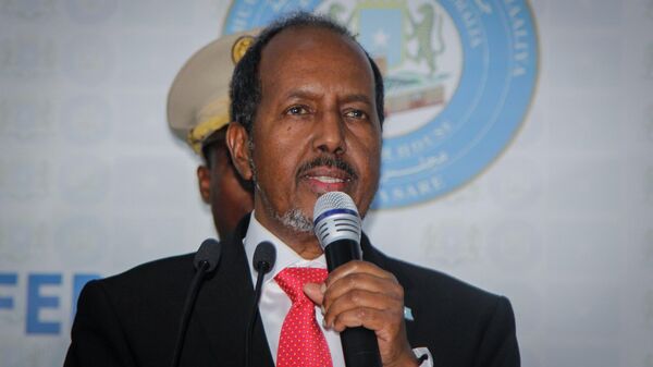 Somali'nin yeni seçilen cumhurbaşkanı Hasan Şeyh Mahmud, - Sputnik Türkiye