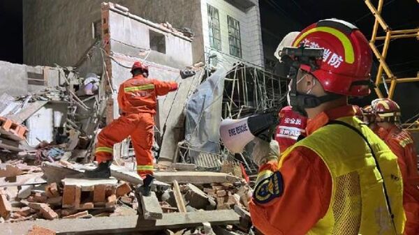 Çin’de patlama: Çok sayıda ev ve iş yeri çöktü - Sputnik Türkiye