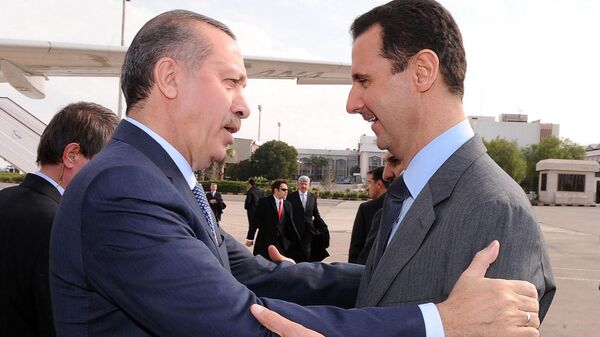  Suriye Devlet Başkanı Beşar Esad ve Türkiye Cumhurbaşkanı Recep Tayyip Erdoğan - Sputnik Türkiye
