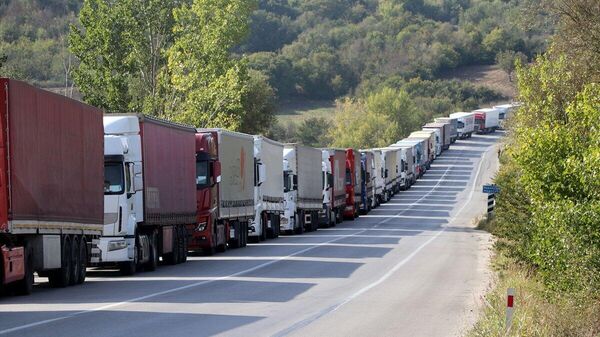 Bulgaristan'a açılan Hamzabeyli Sınır Kapısı'nda 38 kilometrelik tır kuyruğu oluştu
 - Sputnik Türkiye