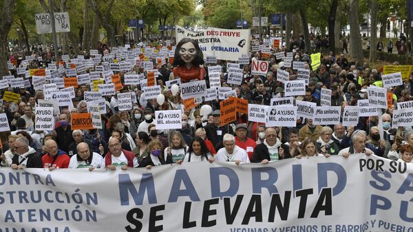 Madrid- Sağlık çalışanları protestosu - Sputnik Türkiye
