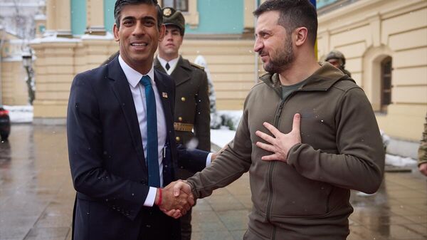 İngiltere Başbakanı Rishi Sunak ve Vladimir Zelenskiy - Sputnik Türkiye