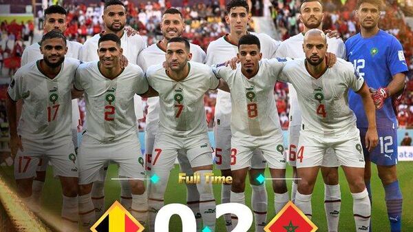 Katar'daki 2022 FIFA Dünya Kupası'nda Belçika'yı yenen Fas milli takımı - Sputnik Türkiye