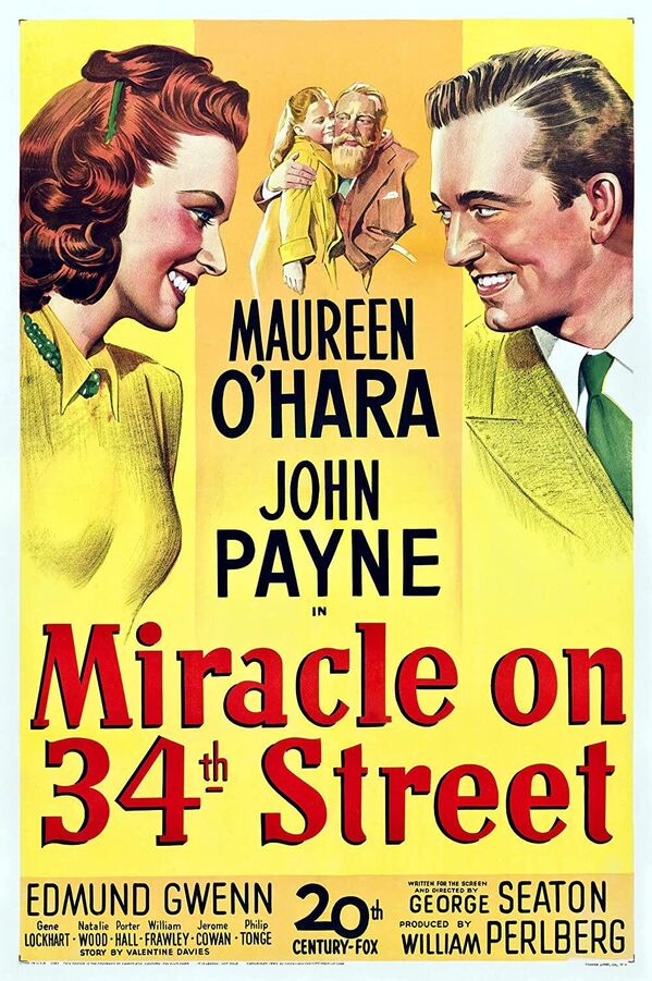 34. Caddedeki Mucize (1947)Sinema eleştirmenlerine göre en popüler 5. Noel filmi, 1947 yapımı '34. Caddedeki Mucize' (Miracle on 34th Street). George Seaton'ın yazıp yönettiği film uzun yıllardır Noel klasikleri arasında yer alıyor. Filmde New York'taki bir mağazada Noel Baba olarak çalışan ancak gerçek Noel Baba olduğunu iddia eden bir kişi anlatılıyor.En iyi 5 filmin yanı sıra film eleştirmenleri, The Grinch ve  Çılgın Aile Yılbaşı Tatilinde gibi unutulmaz klasiklerin de Noel bayramında birlikte film izlemek isteyen ailelerce sıkça tercih edildiğini belirtiyor. - Sputnik Türkiye