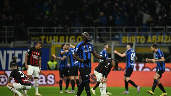 İtalya Birinci Futbol Ligi'nin (Serie A) 21. haftasında Inter, Milano derbisinde ezeli rakibi Milan'ı 1-0 yendi. - Sputnik Türkiye