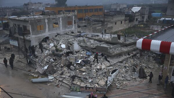 Türkiye ve Suriye'de yaşanan deprem sonuçları havadan görüntülendi - Sputnik Türkiye