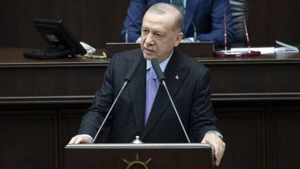 Cumhurbaşkanı ve AK Parti lideri Recep Tayyip Erdoğan, partisinin grup toplantısında konuştu. - Sputnik Türkiye