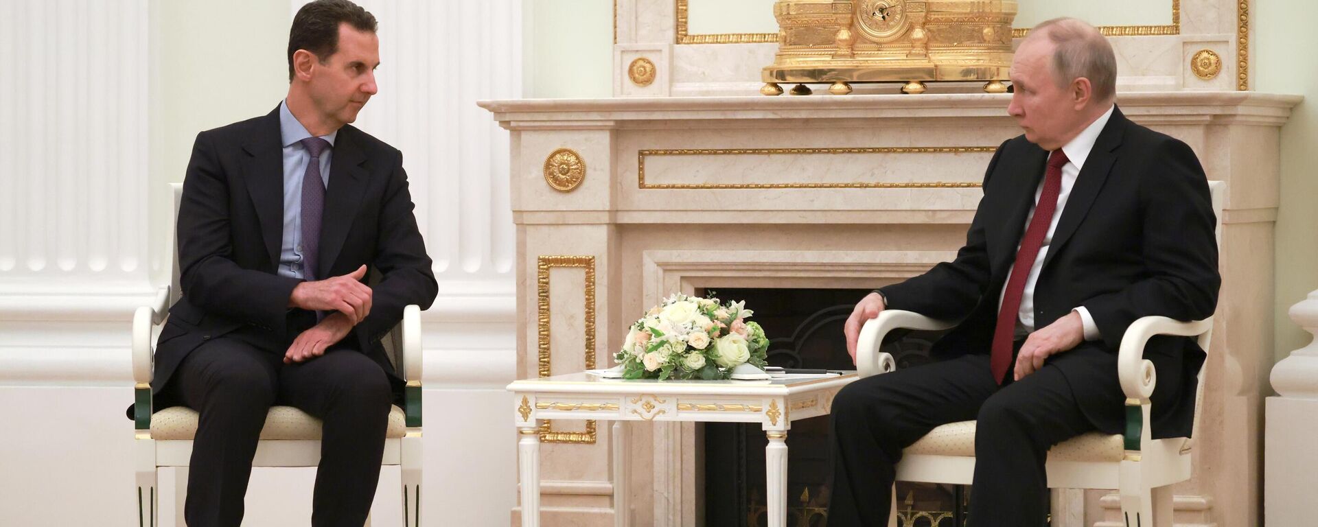 Rusya Devlet Başkanı Vladimir Putin ve Suriye Devlet Başkanı Beşar Esad  - Sputnik Türkiye, 1920, 16.10.2023