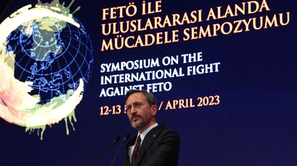 Cumhurbaşkanlığı İletişim Başkanı Fahrettin Altun, İletişim Başkanlığında düzenlenen FETÖ ile Uluslararası Alanda Mücadele Sempozyumu''na katılarak konuşma yaptı - Sputnik Türkiye