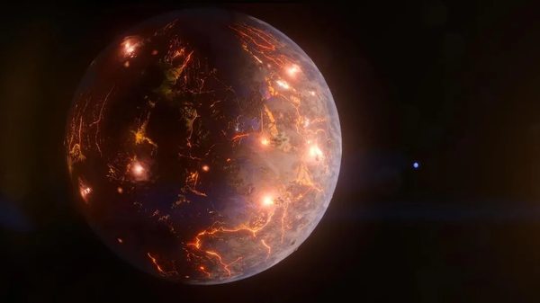 Kanadalı gökbilimciler, yaşamı destekleyebilecek ve 'volkanlarla kaplı' yeni bir ötegezegen keşfetti. 'LP 791-18d' adlı Dünya büyüklüğündeki gezegen, yaklaşık 90 ışıkyılı uzaklıkta bir kırmızı cüce yıldızın yakınında yer alıyor. - Sputnik Türkiye