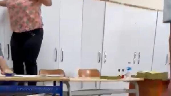 Hatay'ın İskenderun ilçesinde oy kullanma sırasında sınıfta ortaya çıkan fare - Sputnik Türkiye
