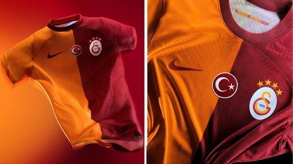 Süper Lig'de şampiyonluğunu ilan eden Galatasaray'ın 2023-2024 sezonunda giyeceği iç saha forması tanıtıldı. - Sputnik Türkiye