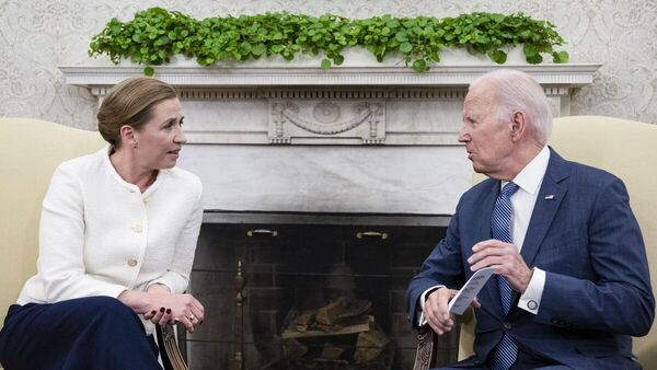 ABD Başkanı Joe Biden, Danimarka Başbakanı Mette Frederiksen'ı Beyaz Saray'da ağırladı. - Sputnik Türkiye
