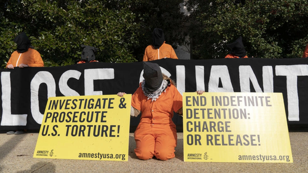 Birleşmiş Milletler (BM) İnsan Hakları ve Terörle Mücadele Özel Raportörü Ni Aolain, Guantanamo hapishanesine ilk teknik ziyaret düzenleyen kişi oldu. Aolain, hapishanenin 'utanç verici bir yer' olduğunu söyledi. - Sputnik Türkiye