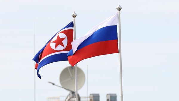 Rusya Kuzey Kore bayrak - Sputnik Türkiye