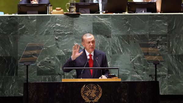 Cumhurbaşkanı Recep Tayyip Erdoğan, Birleşmiş Milletler Genel Kurulu - Sputnik Türkiye