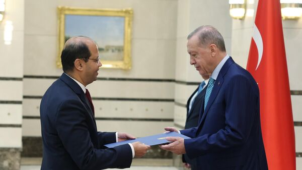 Mısır'ın Ankara Büyükelçisi, Cumhurbaşkanı Erdoğan'a güven mektubu sundu - Sputnik Türkiye