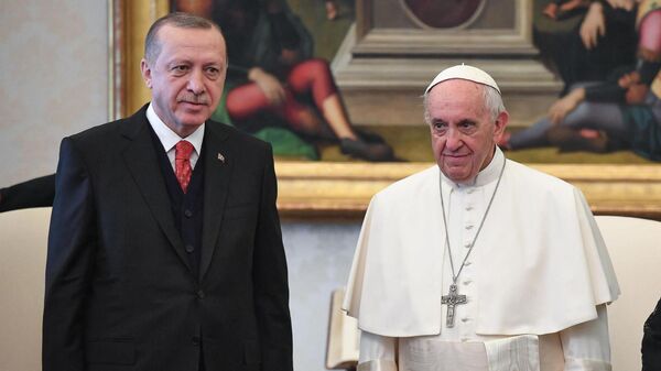 Cumhurbaşkanı Erdoğan, Papa Francis - Sputnik Türkiye