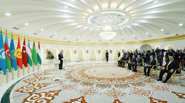 Cumhurbaşkanı Recep Tayyip Erdoğan, Kazakistan'ın başkenti Astana'da düzenlenen Türk Devletleri Teşkilatı (TDT) Devlet Başkanları Konseyi 10'uncu Zirvesi'ne katıldı.  - Sputnik Türkiye