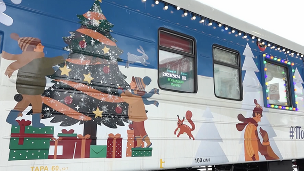 Noel Baba treni Veliky Ustyug'dan Rusya'ya doğru yola çıktı - Sputnik Türkiye