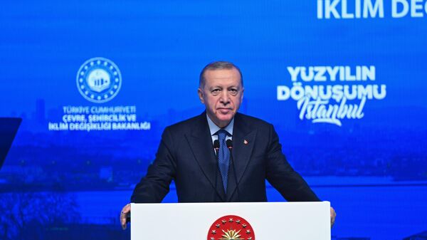 Cumhurbaşkanı Recep Tayyip Erdoğan, İstanbul'un kentsel dönüşümüne ilişkin yol haritasını açıklıyor - Sputnik Türkiye