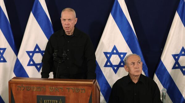 İsrail Savunma Bakanı Yoav Gallant - Benyamin Netanyahu - Sputnik Türkiye