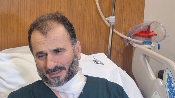 Fatih Camii'nde bıçaklı saldırıya uğraması sonucu hastanede tedavisi devam eden imam Galip Usta - Sputnik Türkiye